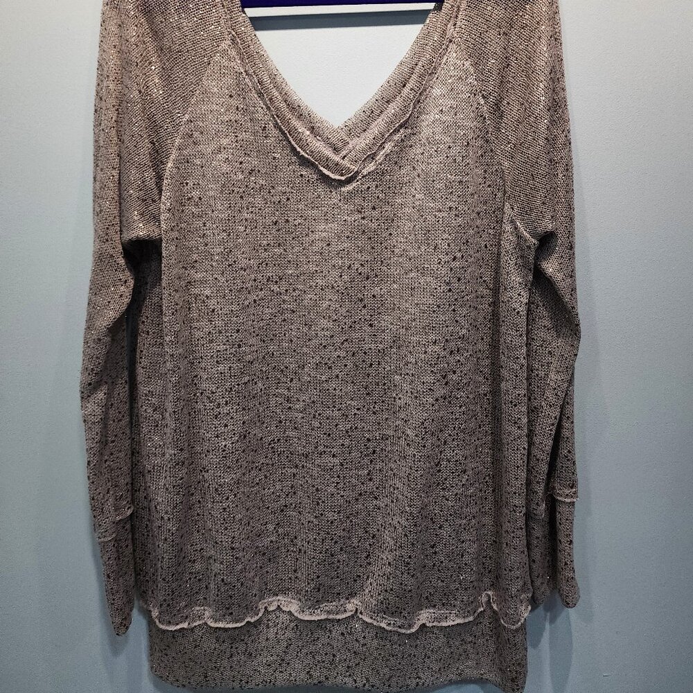 Maurices Light Grey Sparkle Sweater